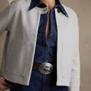 NWT Banana Republic Factory Boxy Melton Utility Jacket